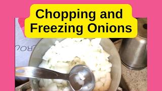 Chopping and Freezing Onions for Winter Prep 2 [upl. by Nuhsed]