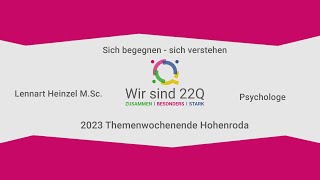 Sich begegnen  sich verstehen  Lennart Heinzel MSc Psychologe [upl. by Kcinemod379]