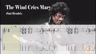 The Wind Cries Mary  Jimi Hendrix  Guitar Tab [upl. by Switzer]