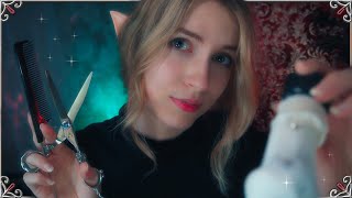 ASMR BARBERÍA ✂ Elfa Oscura te prepara para una misión ✧ Haircut Fantasy RP ✧ [upl. by Cathe]