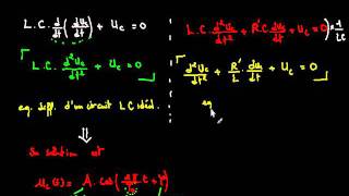 Oscillations libres dans un circuit RLC série cours 4 [upl. by Ralston]