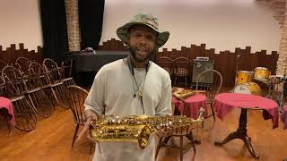 Terrace Martin with WSAGL WoodStone Gold Lacquer Alto Sax [upl. by Gram723]