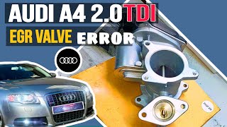 Audi A4 20 TDI EGR valve replacement [upl. by Huston]