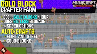 BEST GOLD BLOCK FARM NO WASTE  Minecraft Bedrock Tutorial 121 [upl. by Kurth]