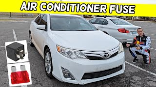 TOYOTA CAMRY AIR CONDTIONER FUSE LOCATION AC COMPRESSOR FUSE 2012 2013 2014 [upl. by Dadelos683]