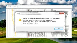 Fix Windows Could Not Start the Windows Firewall on Local Computer Solution [upl. by Nelleyram]