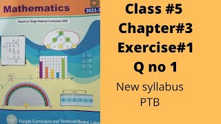 Fractions Class 5 Chapter 3 exercise 1 Question 1 PTB single national curriculum new syllabus [upl. by Brentt509]