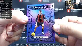 1142024 2324 Panini Obsidian Soccer Hobby Box Random Numbers Break 3 [upl. by Esilana251]