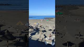 Beach ⛱️🏖️ La Troya early morning 🌅 beautiful day in paradise travel tenerife viral beach [upl. by Matthia]