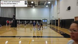 ERHS Lady Mustangs JV vs Fullerton Union HS Tribe 2  Set 1 [upl. by Leahcam]