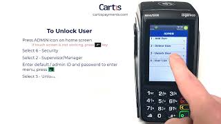 How to Unlock a Supervisor  Manager user on an Ingenico Desk 5000 or Move 5000 Credit Card Terminal [upl. by Meenen]