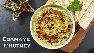 Edamame Chutney  No coconut chutney  ChutneyPedia  How to make chatni Vegan Chutney recipe [upl. by Sivatco]