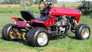 Making Crazy Lawn Tractor 600cc 100Hp [upl. by Adeys]