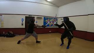 Dual Wielding Sword and Axe sparring hema [upl. by Tammi]