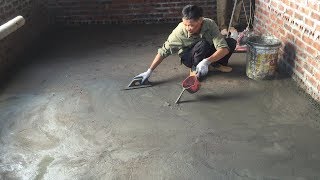 Concrete Floor Leveling Trick with Sand and Cement  How to Screed Floor [upl. by Nywnorb]