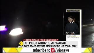 IAF pilot Abhinandan arrives at Wagah border say sources [upl. by Atikir]