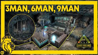 TOP 3 Underwater CAVES W FULL Base Designs on Lost Island  ARK Survival Evolved [upl. by Alma]