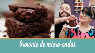 Brownie de microondas 5 ingredientes pronto em 4 minutos  Cozinha para 2 [upl. by Juster340]