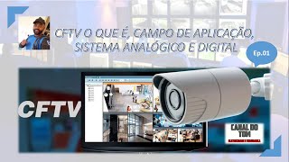 CFTV O QUE É CAMPO DE APLICAÇÃO SISTEMA ANALÓGICO E DIGITAL I Ep01 [upl. by Larine]