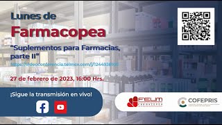 Lunes de Farmacopea 27012023  Suplementos para farmacias parte II [upl. by Ynad]