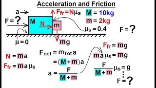 Physics 41 Newtons Laws Examples 1 of 25 Acceleration and Friction [upl. by Sigfrid]