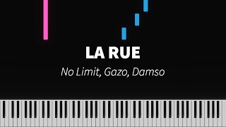 LA RUE  No Limit Gazo Damso  PIANO TURORIAL [upl. by Annelak402]