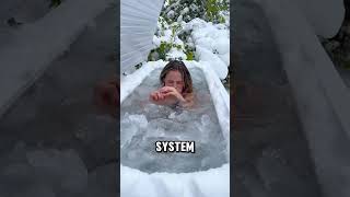 Hot springs or ice bath hotspring diy coldplunge icequeen snow winter icebath pool [upl. by Orhtej245]