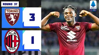 Torino  Milan 31 Highlights  Serie A 2024  Torino vs AC Milan  Gol Di Zapata Ilić Rodríguez [upl. by Amehr376]