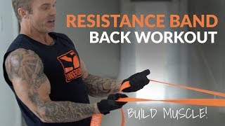 Awesome AtHome Back Workout Using Resistance Bands [upl. by Emoryt]