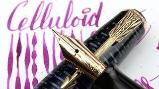 Vintage Parker Vacumatic in Blue Celluloid  Flexible Nib [upl. by Ellehcir348]