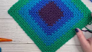 Moss Stitch Granny Squares  with Seamless Joins [upl. by Ilanos]