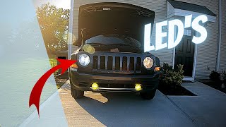 DIY BEAMTECH LED Head Light Install 2007  2017 Jeep Patriot  Compass [upl. by Sonny]