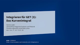 Integrieren für GET 3 Das Kurvenintegral [upl. by Joris970]