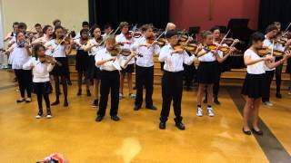 Perpetual Motion  Little Suite No 6 by Carl Bohm by NZ Suzuki violin students Teacher Haruo Goto [upl. by Sihun484]