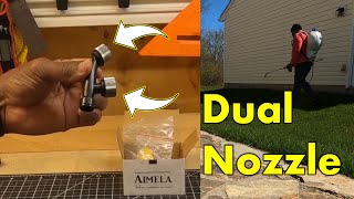 Backpack Sprayer Dual Nozzle Is It Worth It Find Out Now [upl. by Nirrok]