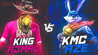 Kmc Aze vs King Ajmal Best 1vs1 Clash Battle Who will Win  Garena Free Fire [upl. by Pheni]