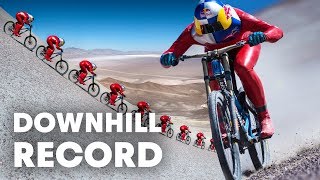 Max Stöckl Sets WORLD RECORD Fastest MTB Downhill Speed 167KPH [upl. by Nuhsyar]