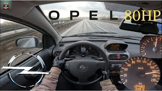 Opel Corsa C  80HP  TOP SPEED on german Autobahn [upl. by Southard]