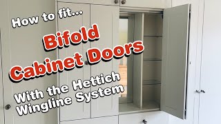 How to fit bifold cabinet doors with the Hettich Wingline System [upl. by Llirrem]