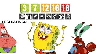 SpongeBob Portrayed by PEGI ratings Part 5 [upl. by Nirda497]