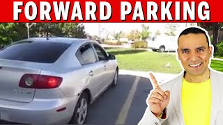 FORWARD PARKING Made EASY  How to Forward Park a car  Easy Forward Stall Parking  Toronto Drivers [upl. by Burrill719]