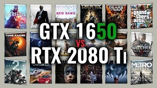 GTX 1650 vs RTX 2080 Ti Benchmarks  Gaming Tests Review amp Comparison  53 tests [upl. by Yelhak]