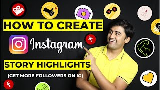 How to create Instagram Story Highlight Covers In HINDI  Easiest Method [upl. by Alym]