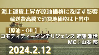 海上運賃上昇が原油価格に及ぼす影響～輸送費高騰で消費地の石油価格は上昇中【原油】24212商品先物投資情報GoldTVnet [upl. by Giaimo]