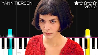 Amélie  Comptine d’un autre été  Yann Tiersen  EASY Piano Tutorial [upl. by Leone]