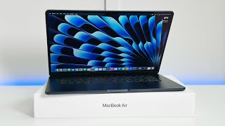 2023 MacBook Air 15inch M2 Unboxing Setup and First Look [upl. by Ellenij]