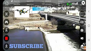 flying over a bridge with the skytracker gps video drone [upl. by Ahsemik]