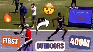 Jeremy Bembridge Run Fastest 400m In FIRST OUTDOOR RACE 2022  South PlainsBARLIFE 400M [upl. by Anneiv]