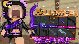 I Played MM2 With HALLOWEEN WEAPONS Murder Mystery 2 [upl. by Daniell18]