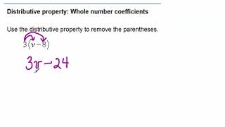 Distributive property Whole number coefficients [upl. by Reeba]